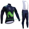 Combinaison Cycliste M/L + Collant à Bretelles 2017 Movistar Team N001